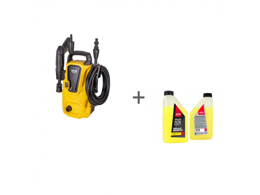 Аппарат высокого давления Huter W105-GS + Шампунь Universal Shampoo 1 л, 2шт. в подарок! Аппарат высокого давления Huter W105-GS + Шампунь Universal Shampoo 1 л, 2шт. в подарок!