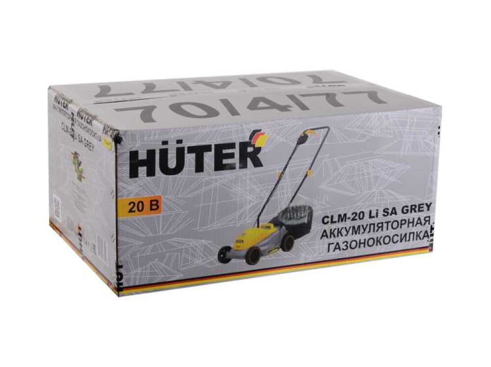 Газонокосилка аккумуляторная Huter CLM-20 Li SA (с АКБ 4 А/ч и З.У.) ЕА+ Grey