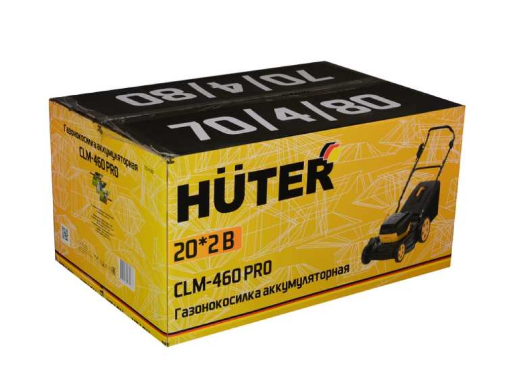 Газонокосилка аккумуляторная Huter CLM-460 PRO с АКБ 4Ач и ЗУ