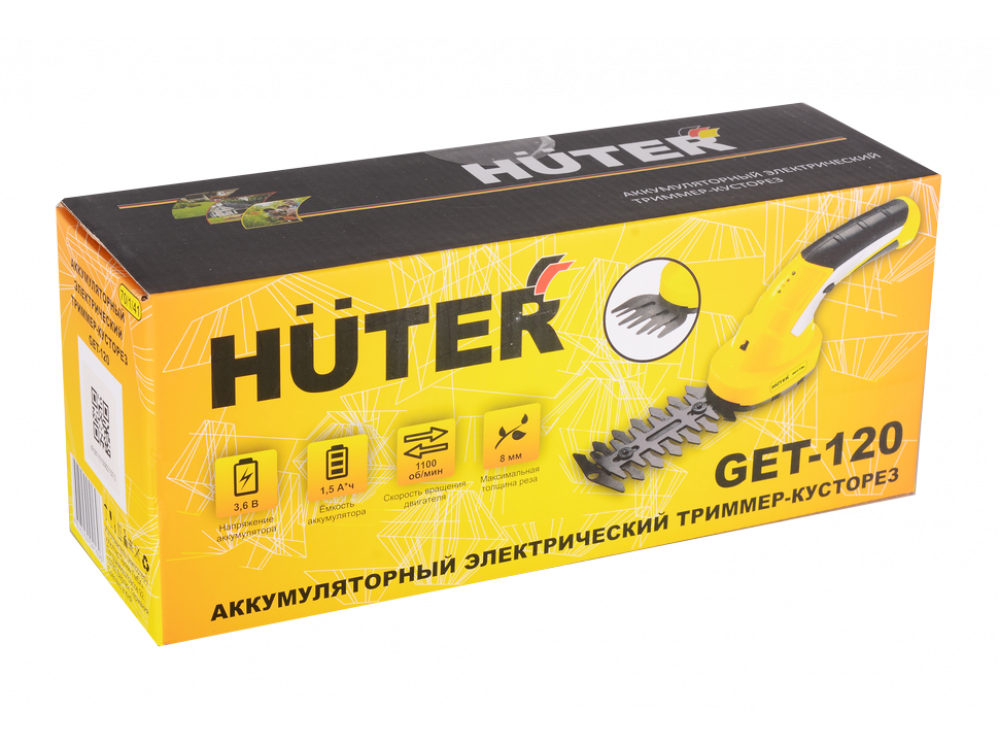 Триммер-кусторез аккумуляторный электрический Huter GET-120 Триммер-кусторез аккумуляторный электрический Huter GET-120